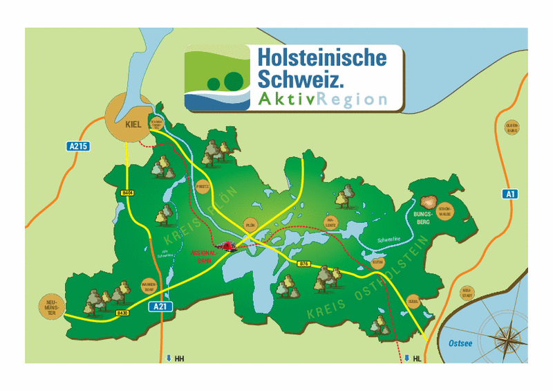 Karte Schwentine-Holsteinische Schweiz